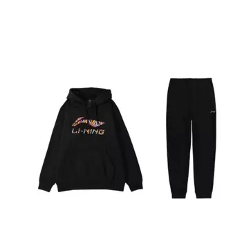 Комплект свитшотов LiNing Sports Life Collection, унисекс, черный