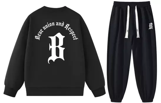 Комплект свитшотов осенний унисекс BEAR UNION, белый