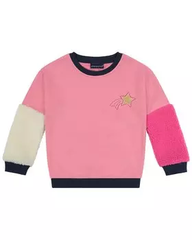 Комплект толстовок из шерпы в цветных блоках от Andy & Evan, розовый