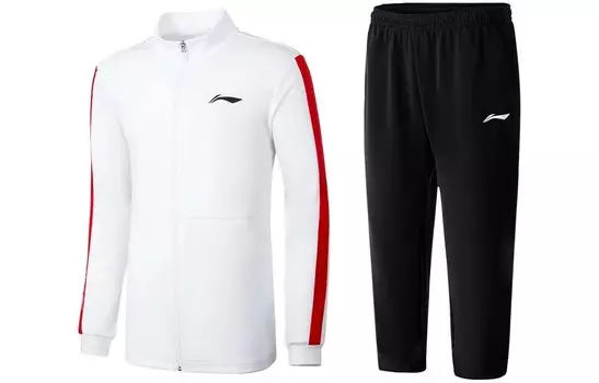 Комплект толстовок серии Badminton, унисекс, стандартный, белый + черный Lining, черный