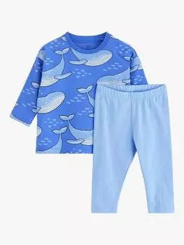 Комплект топа и леггинсов baby whale Lindex, синий