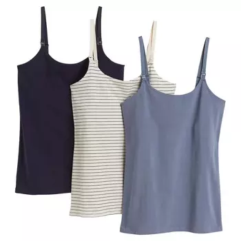 Комплект топов для беременных H&amp;M Nursing Tank, 3 предмета, синий