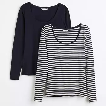 Комплект топов H&M Jersey, 2 предмета, темно-синий