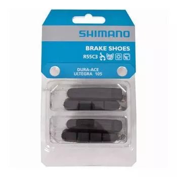 Комплект тормозных колодок R55C3 перед + зад SHIMANO, черный черный