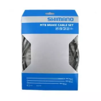 Комплект тормозных тросов MTB из нержавеющей стали SHIMANO, черный / черный / белый