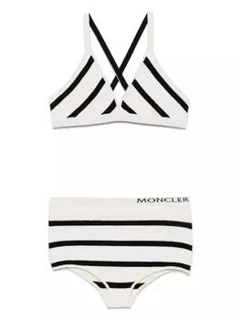 Комплект трикотажных брюк-кюлотов Moncler, нейтральный