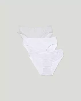 Комплект трусиков для девочки с принтами Cotton Juice, серый