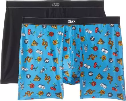 Комплект трусов-боксеров Daytripper, 2 шт. SAXX UNDERWEAR, цвет Indelible/Black