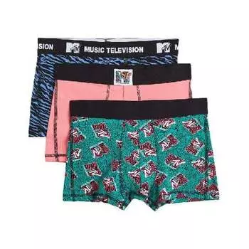 Комплект трусов-боксеров H&amp;M Cotton Boxer Shorts MTV, 3 предмета, мультиколор