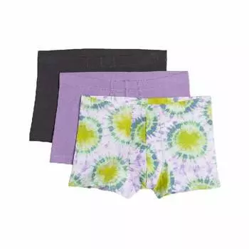Комплект трусов-боксеров H&amp;M Short Cotton Boxer Tie-dye, 3 предмета, мультиколор