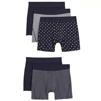 Комплект трусов-боксеров H&amp;M Xtra Life, 5 предметов, тёмно-синий