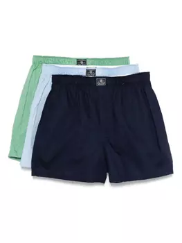 Комплект трусов-боксеров с нашивкой-логотипом Polo Ralph Lauren (три шт.), зеленый