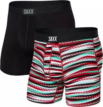 Комплект трусов-боксеров Vibe, 2 шт. SAXX UNDERWEAR, цвет Sugar Buzz/Black