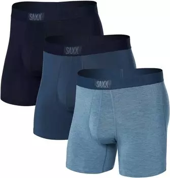 Комплект трусов-боксеров Vibe, 3 шт. SAXX UNDERWEAR, цвет Stone Blue/Navy/Maritime