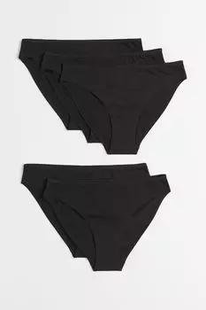 Комплект трусов H&M, 5 предметов, черный