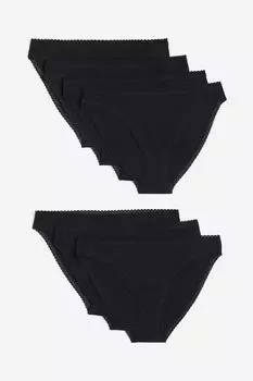 Комплект трусов, H&M Cotton Jersey, 7 предметов, черный