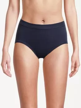 Комплект трусов на талии, 3 шт., в тонкую рубчику Con-Ta, синий