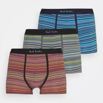 Комплект трусов-шорт Paul Smith Men Trunk, 3 предмета, красный/синий/зеленый