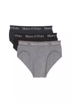 Комплект трусов / трусов из 3-х элементов из органического хлопка Marc O'Polo, цвет Black Navy Grey Melange