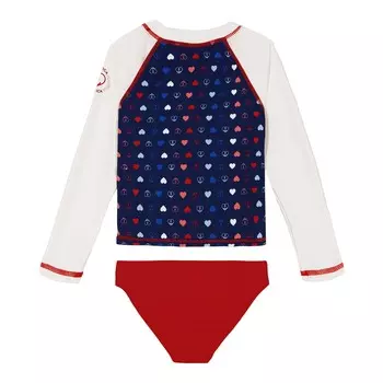 Комплект юбок Nautica Little Girls' Heart Rash Guard (4-6X), цвет Tin Grey