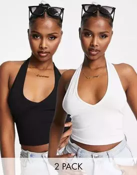Комплект укороченных топов с бретельками ASOS, 2 пары