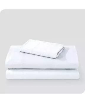Комплект ультрамягких простыней из микрофибры, промытых песком, Twin XL Bare Home, белый