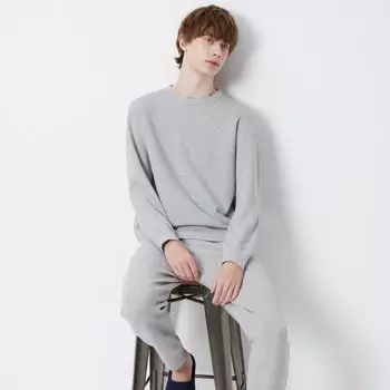 Комплект UNIQLO спортивный ультраэластичный с длиннми рукавами, серый
