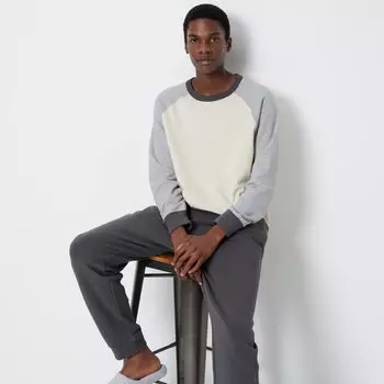 Комплект UNIQLO спортивный ультраэластичный с длиннми рукавами, серый