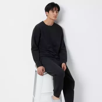Комплект UNIQLO спортивный ультраэластичный с длиннми рукавами, черный