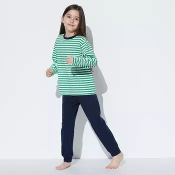 Комплект UNIQLO ультраэластичный с длиннми рукавами, зеленый