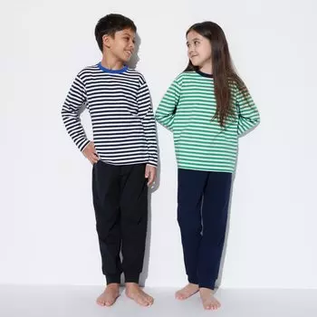 Комплект UNIQLO ультраэластичный с длиннми рукавами, темно-синий