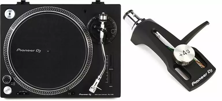 Комплект виниловых проигрывателей Pioneer DJ PLX-500 с прямым приводом и головкой Pioneer DJ Turntable — черный PLX-500-K/FWUXEGCB=1 PC-HS01-K=1