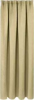 Комплект WOLTU из 1 непрозрачной шторы с рюшной лентой, плотные плотные шторы 360 г/м, защита от холода, защита от шума, песочный, 135х245 см, бежевый