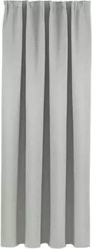 Комплект WOLTU из 1 непрозрачной шторы с рюшной лентой, плотные плотные шторы 360 г/м, защита от холода, защита от шума, светло-серые, 135х225 см, серый