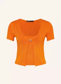Комплект: вязаный топ и кардиган Maje, оранжевый
