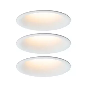 Комплект встраиваемых светильников Paulmann Cymbal Coin Warmdim без бликов 3x6,5 Вт/480 люмен 230 В 2000-2700 К белый матовый15634