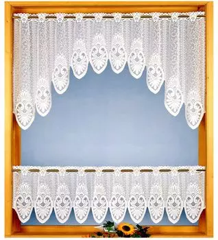 Комплект занавесок для панельных штор heimtexland из 2 жаккардовых усиков, декоративная штора с цветами, бордюр, украшение для окна, Тип 808 В x Ш 30/60 x 160 см, белый