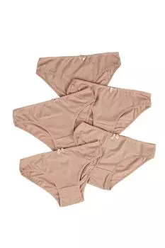 Комплект женских трусиков из лайкры, 5 шт. Nicoletta, бежевый