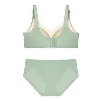 Комплект женского нижнего белья из двух частей, кружевной комплект с мягкой чашкой и минимайзером для полной фигуры, комплект из бюстгальтера и трусиков Agnes Orinda, светло-зеленый