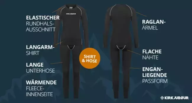 Комплект женского термобелья KIRKJUBUR, черный