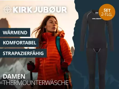 Комплект женского термобелья KIRKJUBUR, серый