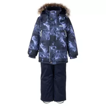 Комплект зимний Lenne City с меховым капюшоном, синий