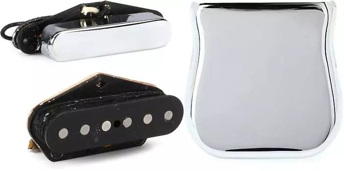 Комплект звукоснимателей Fender Original Vintage Telecaster из 2 предметов с крышкой моста пепельницы Fender Pure Vintage Telecaster 0992119000=1 0992271100=1