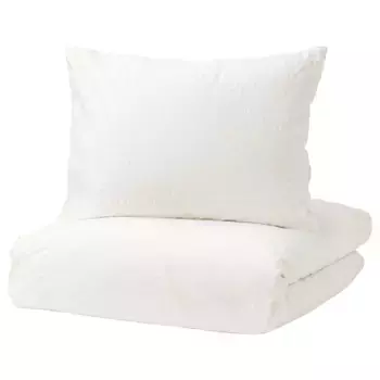 Комплекты односпальных пододеяльников, белые, 150x200/50x60 см, OFELIA IKEA