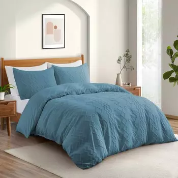 Комплекты пододеяльников из 3 предметов, комплекты постельного белья размера «queen-size» или «king-size» Peace Nest, цвет Dark Blue/Diamon