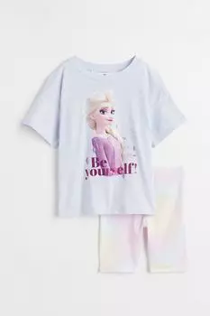 Комплет одежды H&amp;M Disney Frozen Printed, 2 предмета, голубой