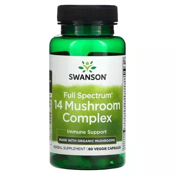 Комплекс из 14 Грибов Swanson Full Spectrum, 60 растительных капсул