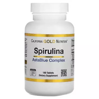 Комплекс спирулины California Gold Nutrition AstaBlue, 180 таблеток