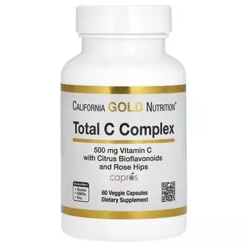 Комплекс Total C, 500 мг, 60 растительных капсул California Gold Nutrition