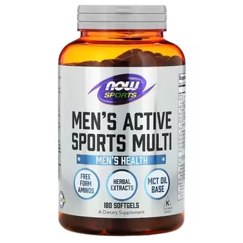 Комплекс Витаминов для Мужчин NOW Foods Sports Active, 180 капсул